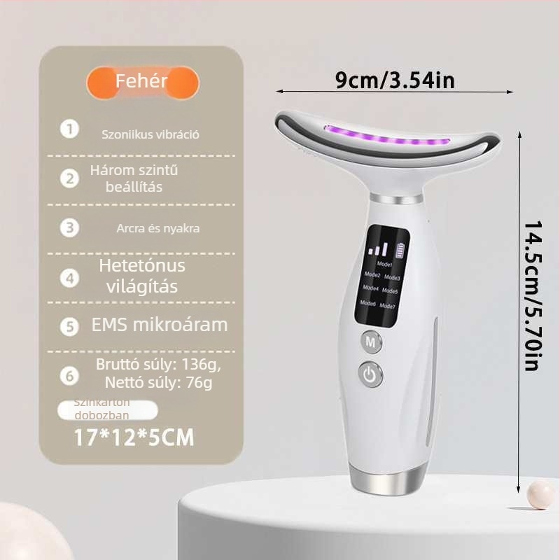 Nyakápoló készülék ránctalanításra, bőrmegújításra, infravörös fényre és liftingre