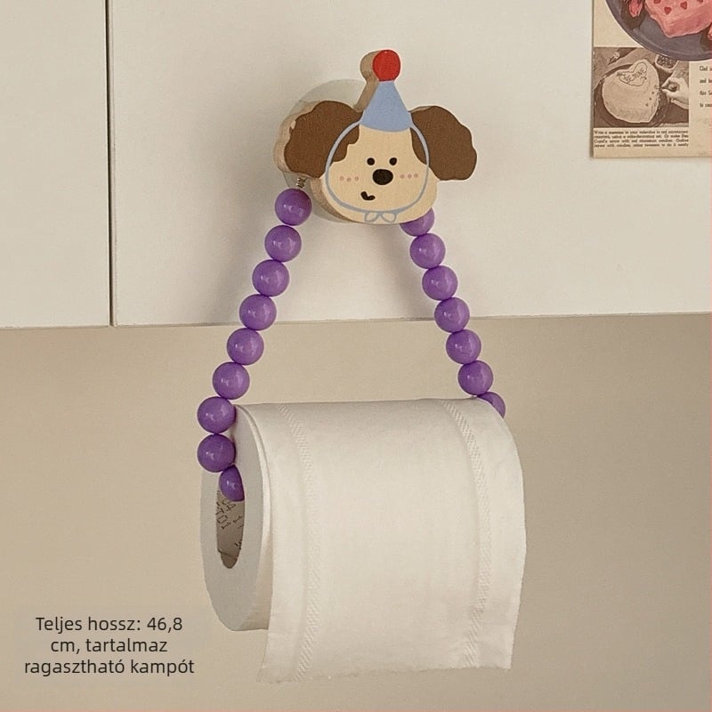 WC papír tartó – falra szerelhető, fúrás nélküli, műanyag, modern minimalist stílus