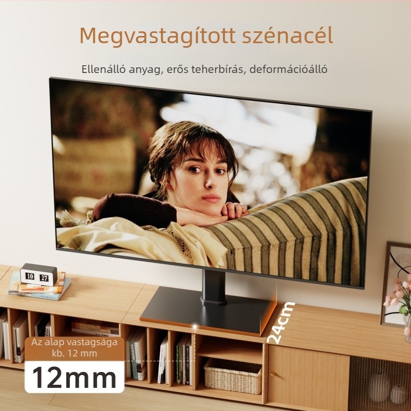Universális TV állvány és falra szerelhető tartó, mechanikus vezérlés, vasból készült tartó, teherbírás több mint 15 kg