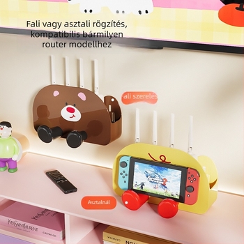 WiFi router tároló doboz, falra szerelhető, rejtett Set-Top Box és optikai modem tartó