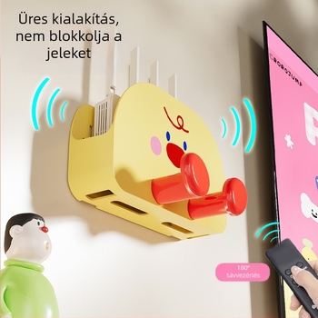 WiFi router tároló doboz, falra szerelhető, rejtett Set-Top Box és optikai modem tartó