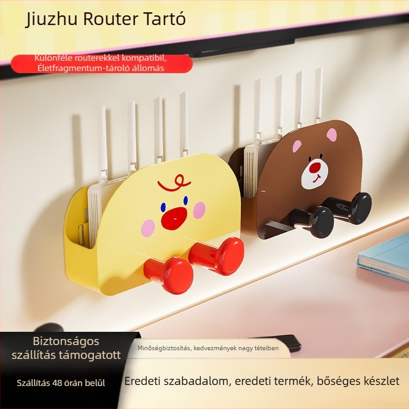 WiFi router tároló doboz, falra szerelhető, rejtett Set-Top Box és optikai modem tartó