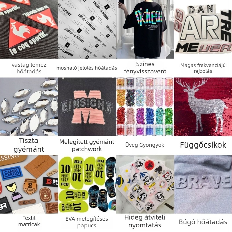 Ruházati mosójelző hőnyomtatással — Forró bélyegző eljárás, Márka Hongcai, Alkalmazható: fehérneműk, sapkák, táskák és textilek