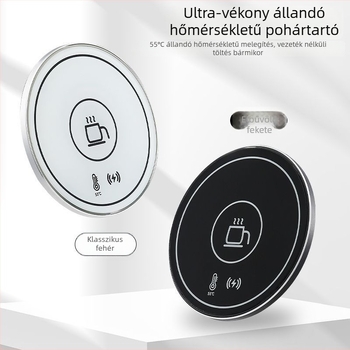 Vezeték nélküli pohármelegítő alátét – kerámia burkolat, automatikus kikapcsolás nélkül