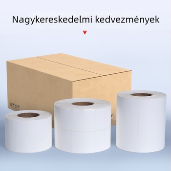 PVC öntapadós címke logónyomtatáshoz és vonalkódokhoz; erős ragasztó, 0–80°C hőmérsékleti tartomány, 0,5 mm vastagság, különféle elektronikai termékekhez