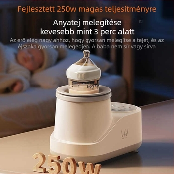 Két az egyben: intelligens baba tejkészítő és melegítő, csendes üzem, állandó hőmérséklet, érintéses vezérlés, 220V AC, PC anyag