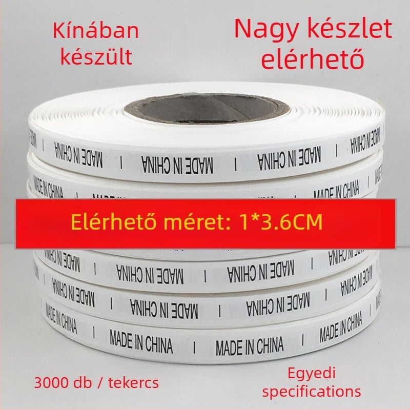 Mosási címke, anyag: szalag, márka Changtong Clothing, ruházathoz