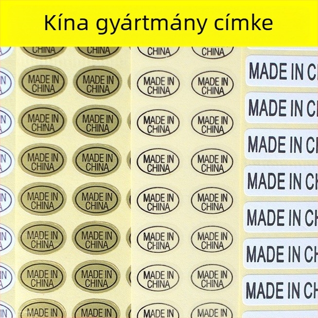 Téglalap alakú bevont papír címke forró olvadó ragasztóval, offset papíralap, rotációs nyomtatás