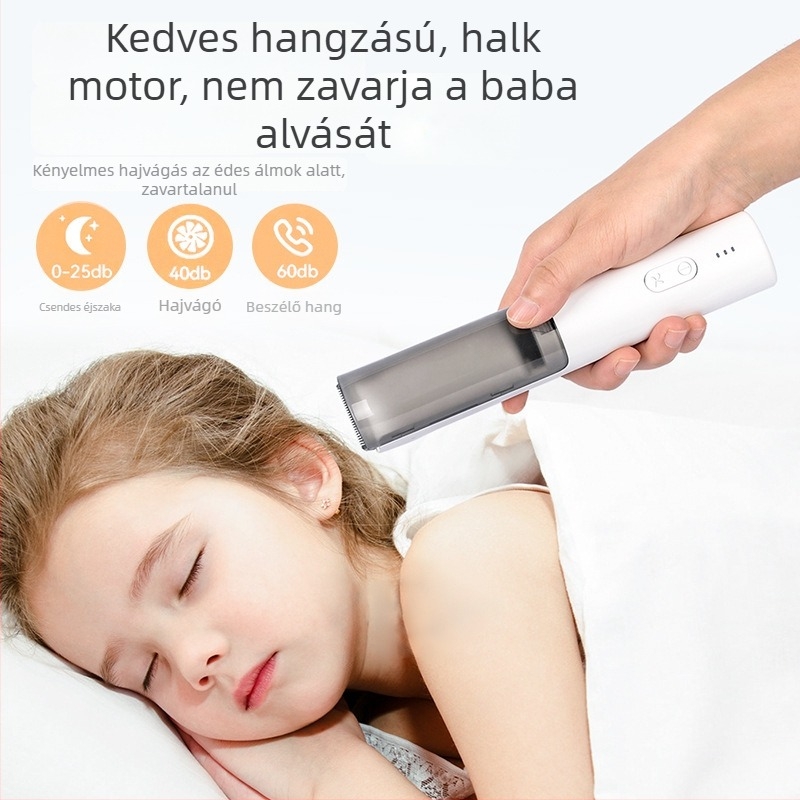 Baba hajvágó, vízálló, halk, újratölthető, kerámia pengékkel, modell HC-W008