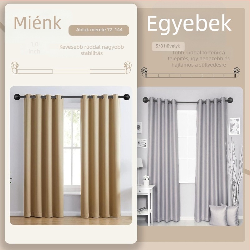 Függönyrúd - Húzható, Ipari/Nordikus Stílus, Szénacélt, Testre szabható, Licencelt magáncímke, Márka: Ijiale