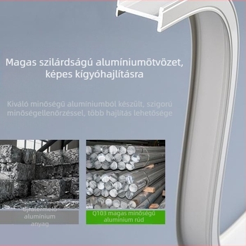 Alumínium ötvözetű függönycsínes rendszer — görbült és egyenes sín, sarokablakhoz, felső vagy oldalsó szerelés, egy- vagy kétsínes kivitel, csendes csúszás