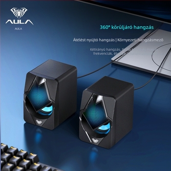 Wolf Spider N-525 számítógép hangszóró USB-tápellátással, 2 csatornás, 3,5 mm bemenet, 5W, 200Hz-16kHz