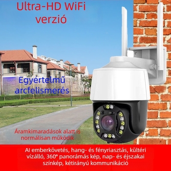 Vezeték nélküli hálózati kamera, PTZ 355°, minimális megvilágítás 0.00001 lux, elektronikus zár 1/100000, működési tartomány -20°C-tól 60°C-ig, 12V tápegység