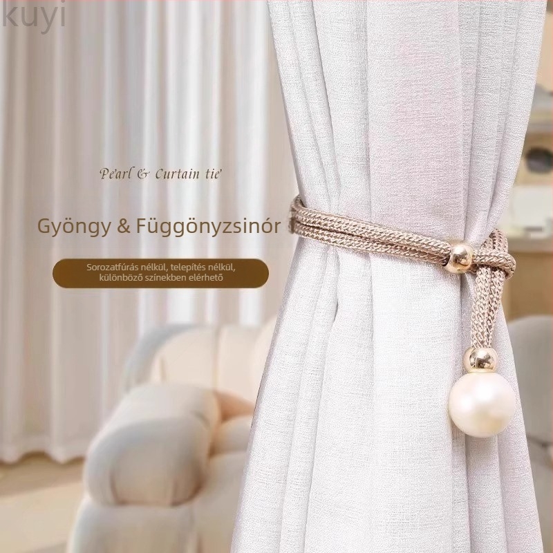 Kuyi gyöngyös függönyzsinórok, textil anyag, modern minimalista stílus, pár
