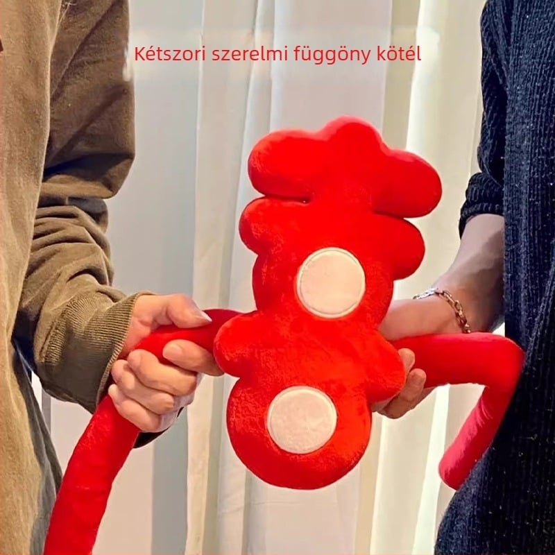 Esküvői párna az ágy melletti dekorációhoz – boldog szavakkal, anyag: textil, stílus: Új kínai stílus, márka: Enjoy silk (Márka: Enjoy silk; Anyag: szövet; Stílus: Új kínai stílus)