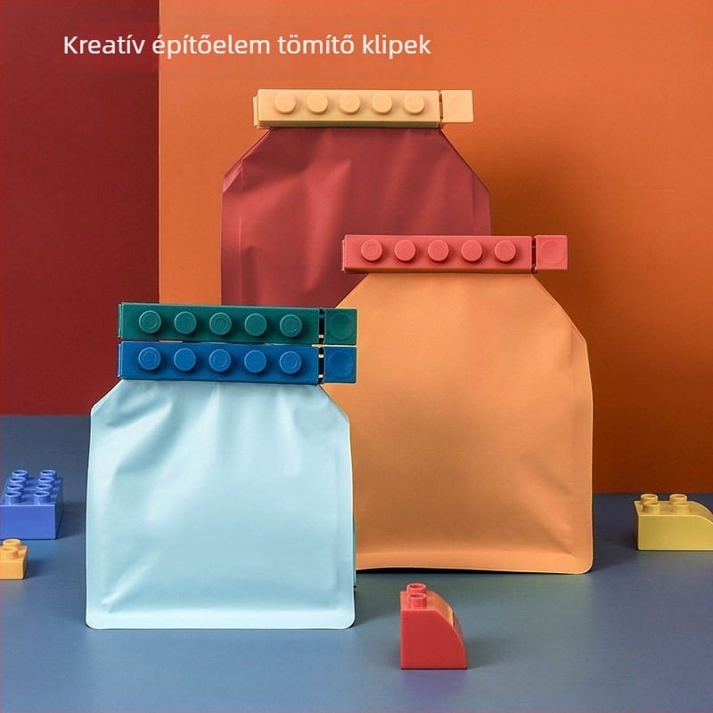 Konyhai záróklipsz, 4 darabos készlet, logó nélküli, modern minimál dizájn, ideális új otthon ajándéként