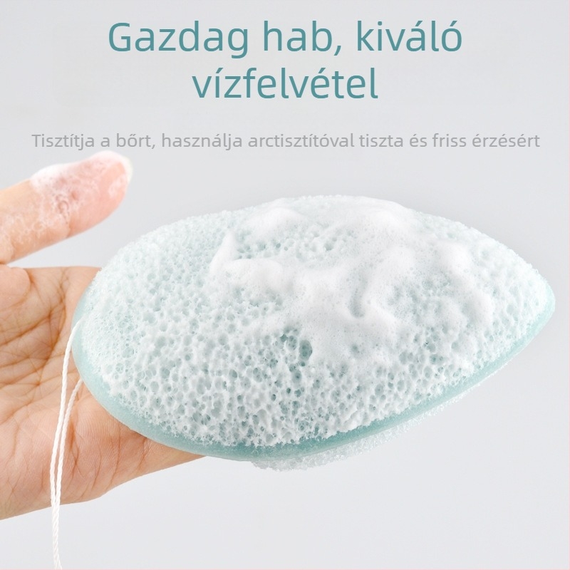 Marion szépségápolási eszközök készlet: arcmosó szivacs, sminklemosó szivacs, tisztító szivacs, arc tisztító öv pánttal — hidrofil poliuretán