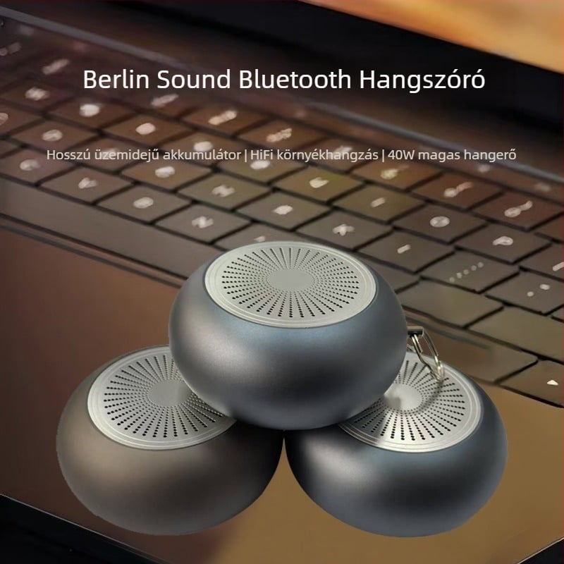 Berlin Sound Bluetooth hangszóró – IPX6 vízálló, Bluetooth 5.3, frekvenciasáv 100 Hz–20 kHz, SNR ≥75 dB, névleges teljesítmény 5W