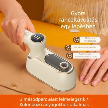 Kézi ruhaszárító gőzölő vasaló, 1200W, rozsdamentes acél tartály (<0,8 L), ≤36V, három hőmérsékleti beállítás, AC üzemmód