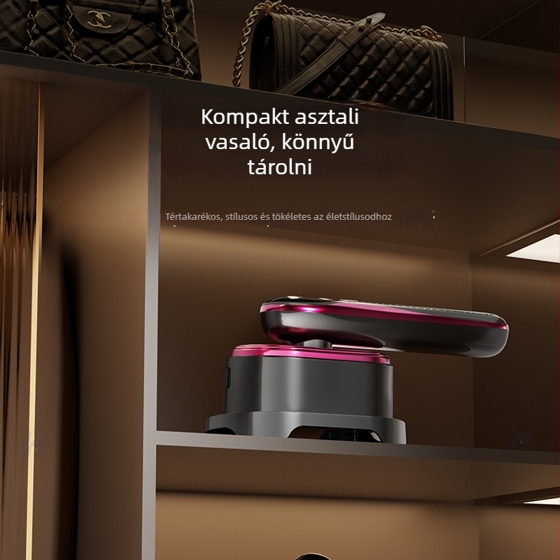 Kézi ruhaszárító gőzölő, hordozható, 3 hőmérséklet-szinttel, alumínium öntvény tartály, AC tápegység 110/220V, kapacitás <0,8 L