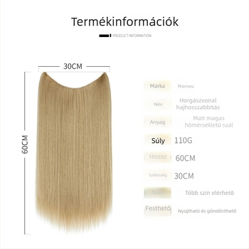 Női paróka egyenes hajjal, hőálló rostból, modell hálószalaggal, festhető