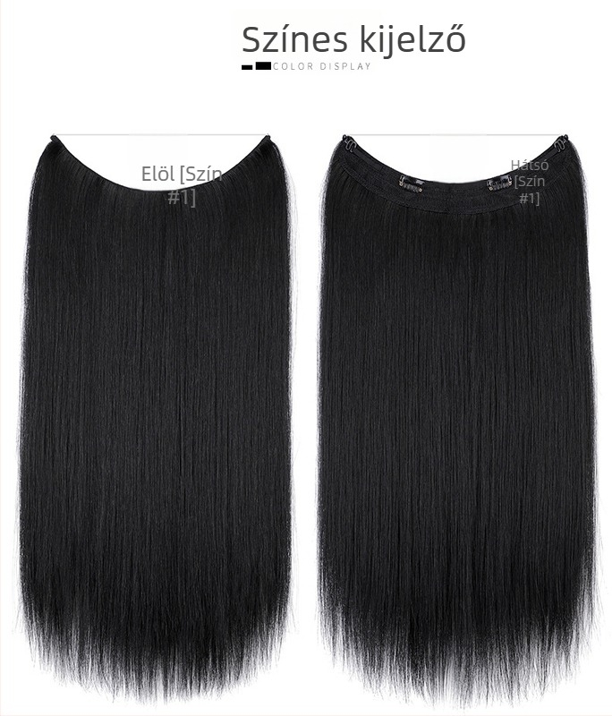 Női paróka egyenes hajjal, hőálló rostból, modell hálószalaggal, festhető