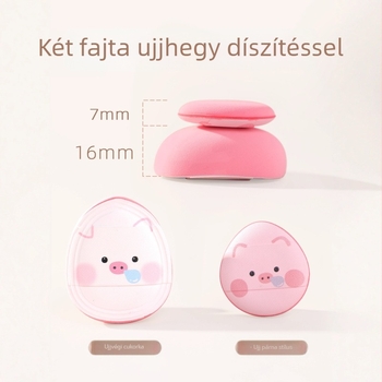Guo Xiaoniu ZOO Sorozat – Púder Puff Készlet nedves és száraz használatra, 2 bolyhos puff, 1 marshmallow puff, 2 ujjbegy puff, tároló doboz; Anyagok: poliészter, szivacs, ruby cell, rugalmas szivacs, PU bőr