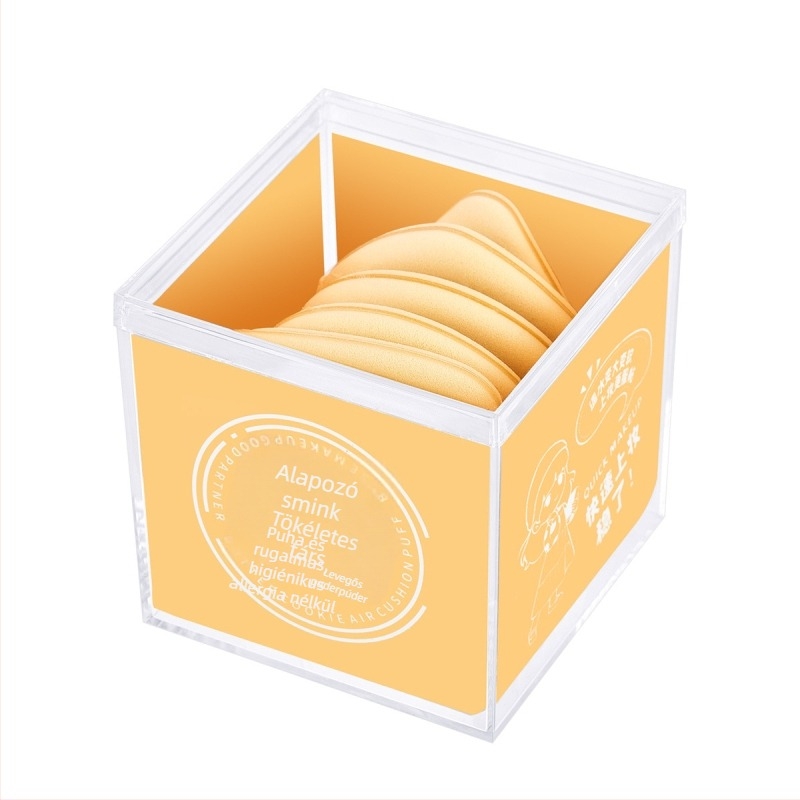 Alapozó puff száraz/nedves kettős használatra, hidrofil nem-latex anyag, háromszög és csepp alakú, 6 darabos Jiaoposi készlet