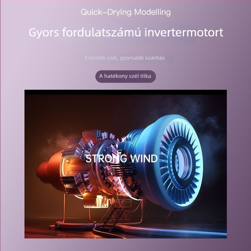 Háztartási hajszárító, 800 W, DC motor, összecsukható fogantyú, egyes fúvófej, meleg/hideg levegő (800 W, DC motor, összecsukható fogantyú, egyes fúvófej, meleg/hideg levegő)