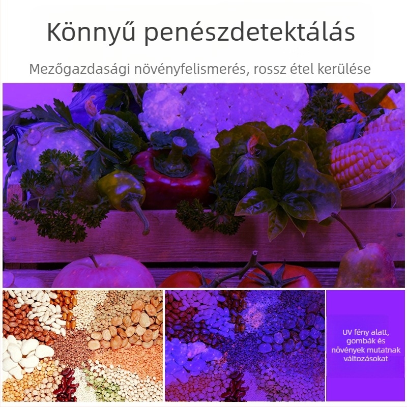 Shenyu 365 nm UV zseblámpa bankjegyek és jáde azonosítására, LED, tölthető, ultra vékony, többfunkciós