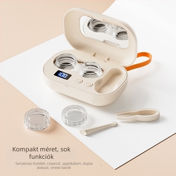 Hordozható mini elektromos kontaktlencse tisztító doboz — mechanikus működés, USB tápegység, 5 V, 5 W, kapacitás legfeljebb 300 ml