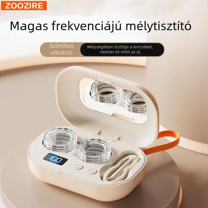 Hordozható mini elektromos kontaktlencse tisztító doboz — mechanikus működés, USB tápegység, 5 V, 5 W, kapacitás legfeljebb 300 ml
