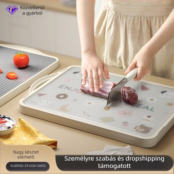 Rozsdamentes acél vágódeszka, antibakteriális, gombaellenes, kétoldalas, Nordic stílus, CX Cixun, Eredet Yiwu