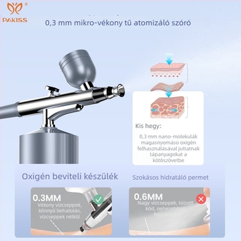 Kézben tartható arcb hidratáló készülék nano permetezővel, hordozható, beépített 800–1000mAh akkumulátor, IPX0, otthoni használatra