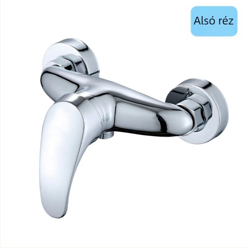 Réz zuhanycsaptele falra szerelt keverő, kerámiás patron, modell Prince Shower, 0–90°C