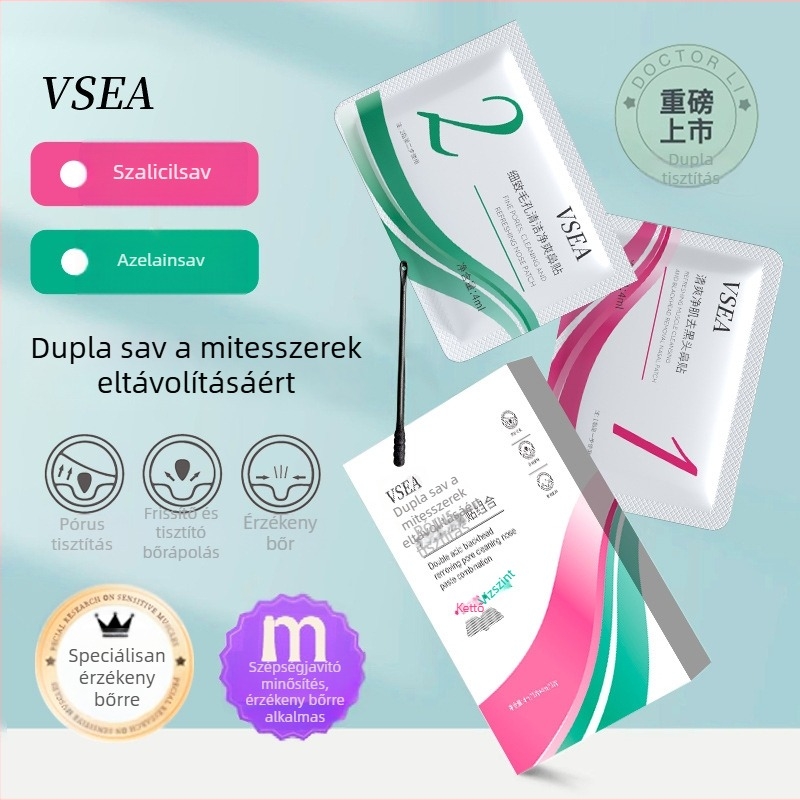 Kétsavas orrmaszk a mitesszerek eltávolítására (azelainsav + szalicilsav) – 40 g, 3 év szavatosság, T-zóna ápolás, VSEA