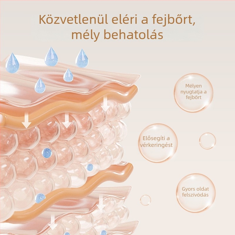 Intelligens fejbőr folyadékvezető fésű, modell JY-SY500, 128 g, márka JY, viszketés elleni és fejbőr nyugtató