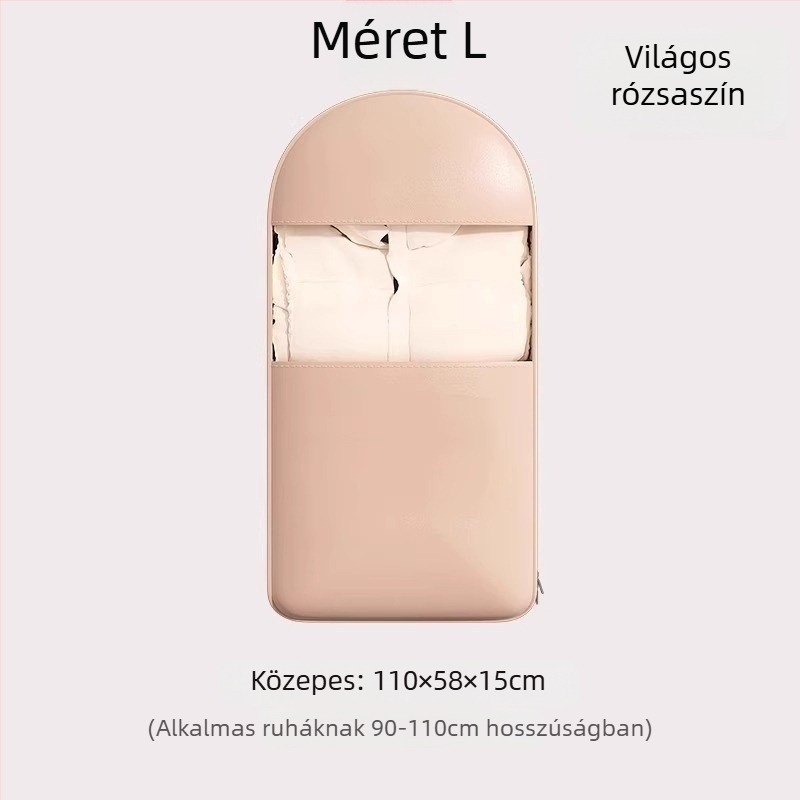 Függő kabát tároló táska – szatén anyag, por- és nedvességálló, egyszerű és modern stílus, hálószobai tárolás