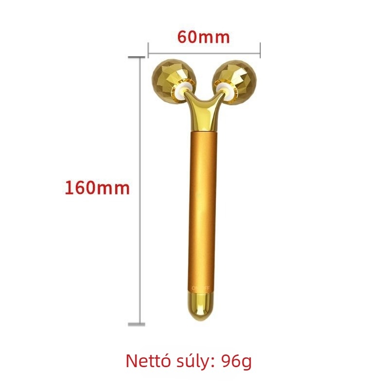 Arcformázó készülék 3D-rollerrel, rezgő elektromos kozmetikai eszköz, ház cinkötvözetből