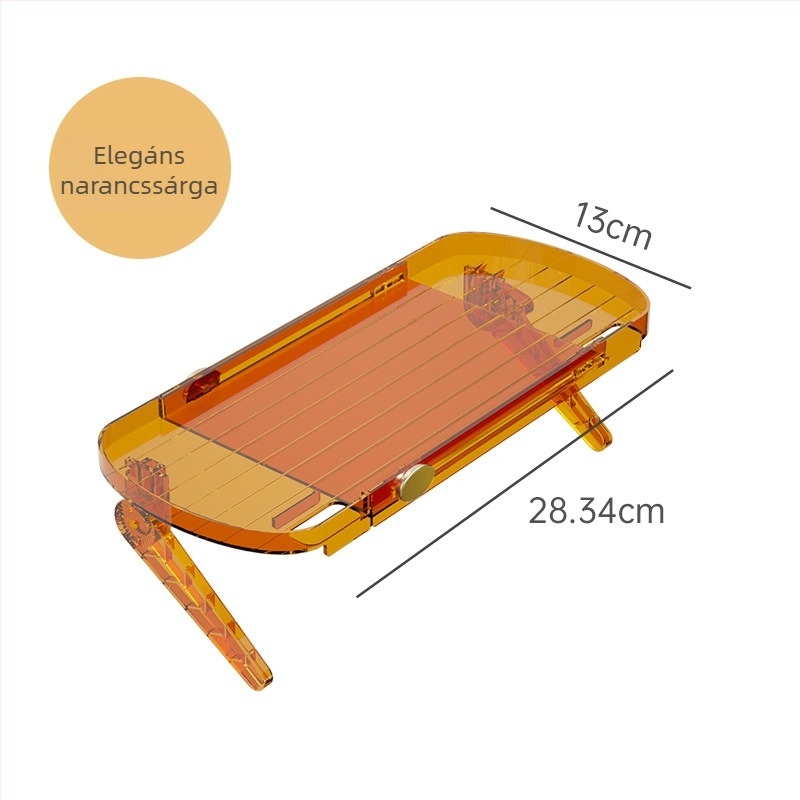 Asztali műanyag tárolóállvány számítógép/televízió képernyőhöz – telepítés nélkül, 1 réteg, kreatív tároló