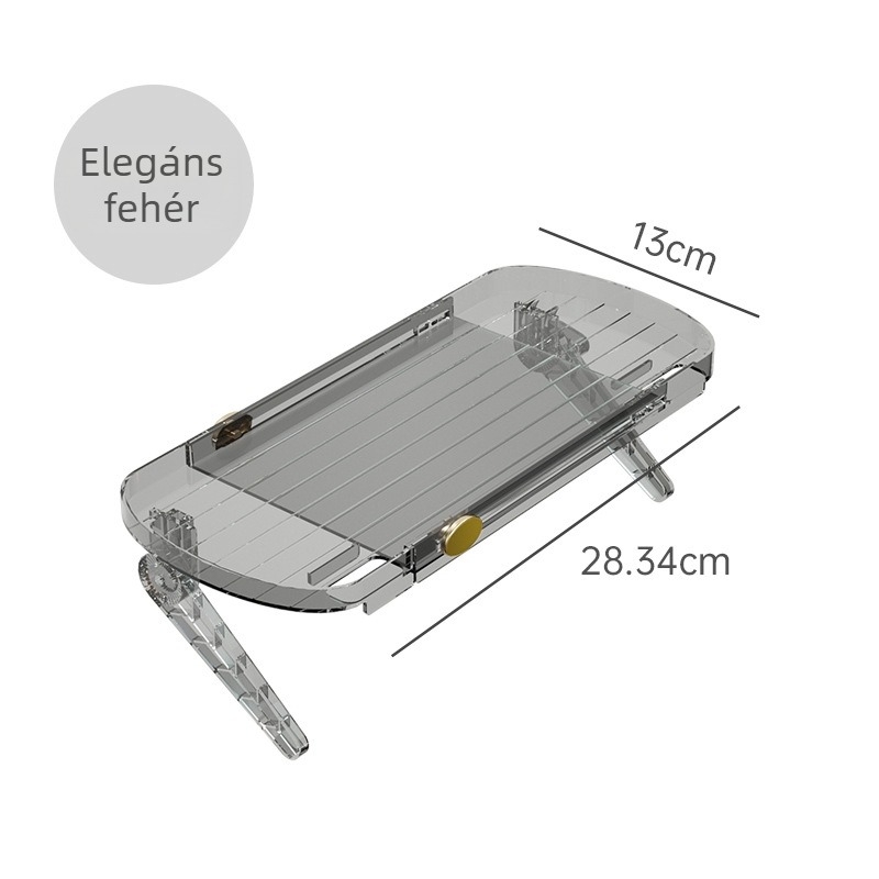 Asztali műanyag tárolóállvány számítógép/televízió képernyőhöz – telepítés nélkül, 1 réteg, kreatív tároló