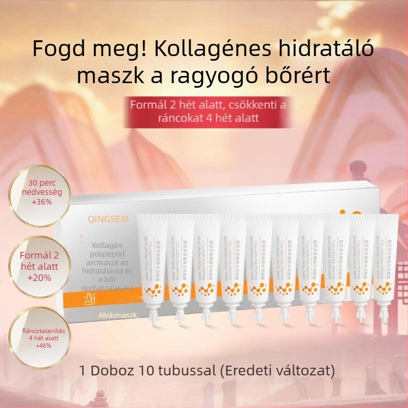Kolagén peptidek arcmaszk, hidratáló éjszakai lifting maszk, öblítés nélkül, 50 ml
