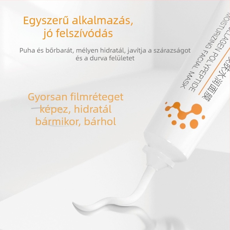 Kolagén peptidek arcmaszk, hidratáló éjszakai lifting maszk, öblítés nélkül, 50 ml