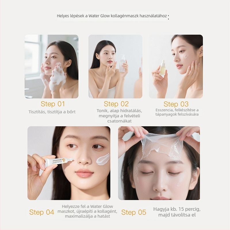 Qingxi Kollagénpeptid Hidratáló Peel-off Arcpakolás – 50 ml, Hidratálás, Feszesítés, Nyugtatás