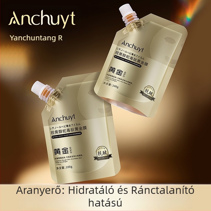 Retinollal, kígyóméreg-peptiddel és aranyfilmmel készült krém-gél peeling maszk – lifting, feszesítés, anti-aging, hidratáló (100 ml)