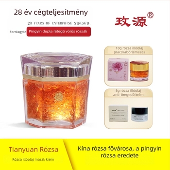 Rózsa hidratáló krém-gél maszk normál, zsíros és száraz bőrtípusokra (3 év lejárati idő, nem importált)