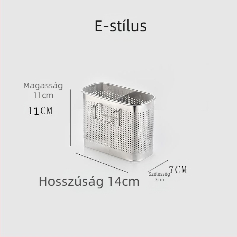 Akasztós evőpálcika tartó, négyzet alakú szárító rács, penészmentes, PP anyag