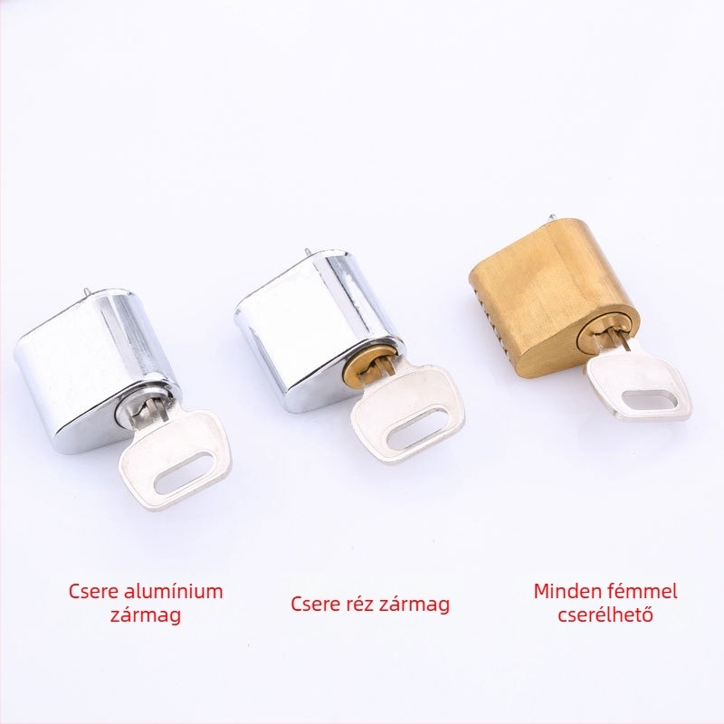 Réz anyagú tűzvédelmi ajtó zár cilindere; modell Fireproof lock cylinder; márka Zhiwei; alkalmas tűzvédelmi ajtókhoz; tömeg 60 g