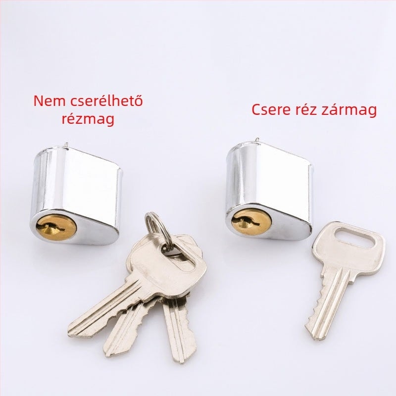 Réz anyagú tűzvédelmi ajtó zár cilindere; modell Fireproof lock cylinder; márka Zhiwei; alkalmas tűzvédelmi ajtókhoz; tömeg 60 g
