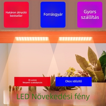 Beltéri növény növesztő LED világítás 288 LED-del, 5V bemenet, IP42 védelem, gombos kapcsoló, élettartam 50 000 óra